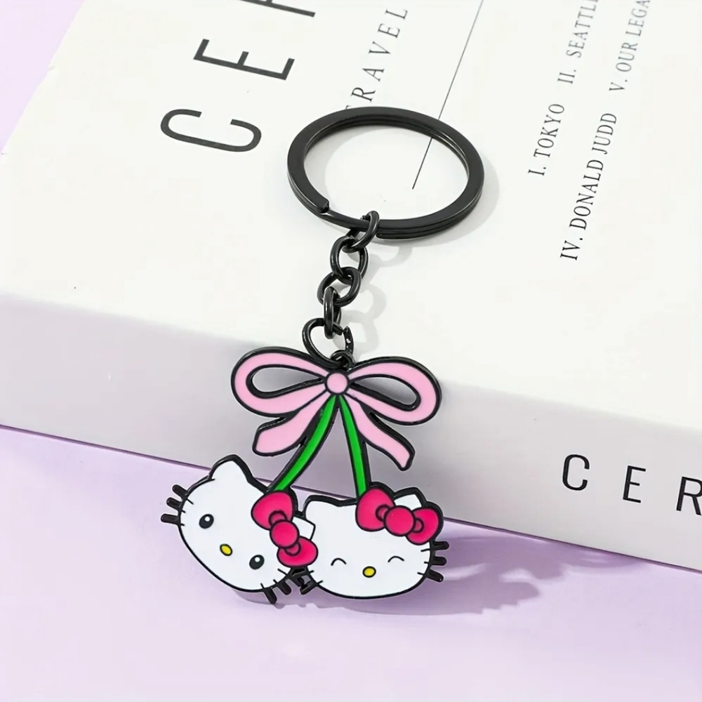 New Hello Kitty Cherry Bag Charm Keychain NWOT